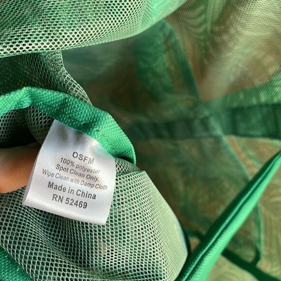 Beautiful green palm leaves beach bag Mesh Beach Tote durable fits a lot pockets - Picture 8 of 10